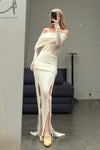 SWAYING/KNIT Water Soluble Wool Lapel SW22AW1T14 White PS50